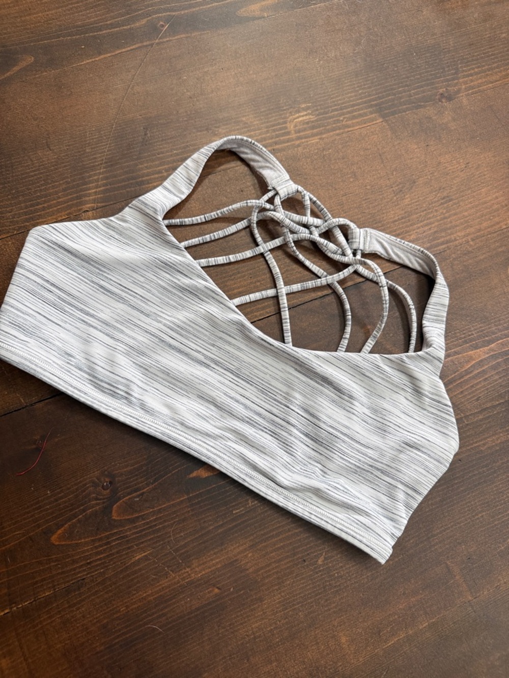 lululemon athletica Gray Strappy Back Sports Bra